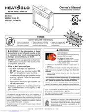 Heat & Glo 8000CF-OAK-IPI Owner's Manual
