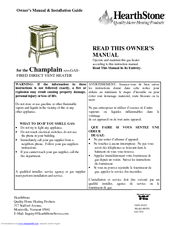HearthStone Champlain 8300 Owner's Manual And Installation Manual