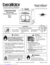 Heatilator CONSTITUTION C-40 Owner's Manual