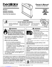 Heatilator Direct Vent Gas Appliance EDV3633I Owner's Manual