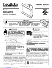 Heatilator Direct Vent Gas Appliance EDV3633IL Owner's Manual