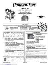 Quadra-Fire Direct Vent Room Heater GARNET-MBK Owner's Manual