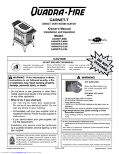 Quadra-Fire Direct Vent Room Heater GARNET-D-MBK Owner's Manual