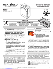 Heat & Glo CFX-CRESCENT Owner's Manual