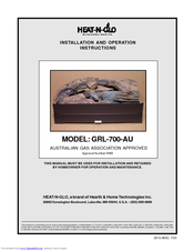 Heat & Glo GRL-700-AU Installation And Operation Instructions Manual