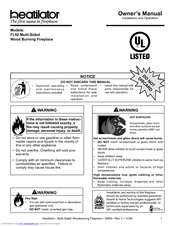 Heatilator FL92 Owner's Manual