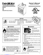 Heatilator I60 Owner's Manual