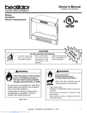 Heatilator SILH30E-B Owner's Manual