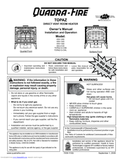 Quadra-Fire TOPAZ Direct Vent Room Heater 839-1290 Owner's Manual