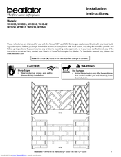 Heatilator WHB30 Installation Instructions