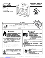 Outdoor Lifestyles MONTANA MONTANA-42 Owner's Manual