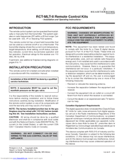 Hearth and Home Technologies RCT-MLT-II Installation And Operating Instructions Manual
