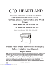 Heartland 1902 Cabinet Installation Instructions