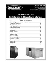 Heatcraft Refrigeration Products 4346B001 Installation & Operation Manual