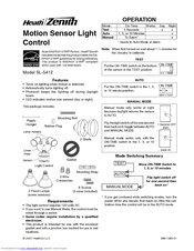 Intelectron Motion Detector Security Light Manual