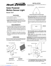 Heath Zenith 7001 User Manual