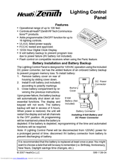 Heath Zenith Lighting Control Panel 598-1136-04 Owner's Manual