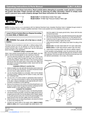 LumaPro 70 Watt High Pressure Sodium Patio Light 2LBL8 Operating Instructions Manual