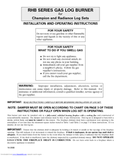 Heatmaster Gas Burner Installation And Operating Instructions Manual