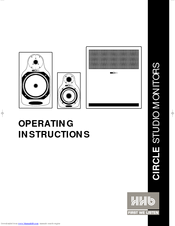HHB CIRCLE STUDIO MONITORS Operating Instructions Manual