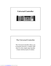 High End Systems Universal Controller Owner's Manual