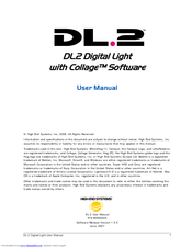 High End Systems DL.2 User Manual