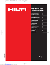 Hilti WSC 70-A36 Operating Instructions Manual