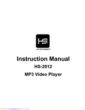 Hip Street VIDEO HS-2012 Instruction Manual