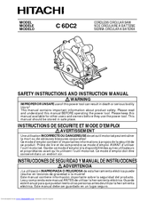 Hitachi C 6DC2 Safety And Instruction Manual