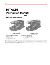 Hitachi VM-7500LA - Camcorder Instruction Manual