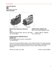 Hitachi VM-E310A Instruction Manual