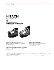 Hitachi VM-E520A Instruction Manual