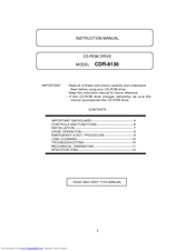 Hitachi CDR-8130 Instruction Manual
