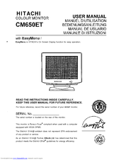 Hitachi CM650ET User Manual