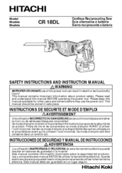Hitachi CR 18DL Safety And Instruction Manual