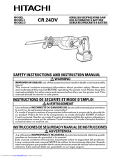 Hitachi CR 24DV Safety And Instruction Manual