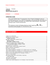 Hitachi 31DX22B Operating Manual
