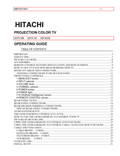 Hitachi 50FX19K Operating Manual