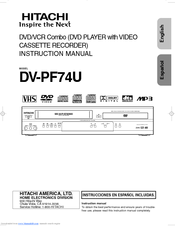 Hitachi DV PF74U Instruction Manual