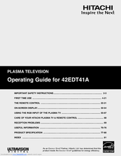 Hitachi 42EDT41A Operating Manual