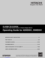 Hitachi 55HDX61 Operating Manual