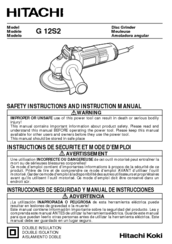 Hitachi G 12S2 Instruction And Safety Manual