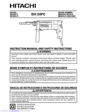 Hitachi DH 24PC Instruction And Safety Manual