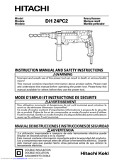 Hitachi DH 24PC2 Instruction And Safety Manual