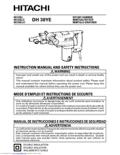 Hitachi DH 38YE Instruction And Safety Manual