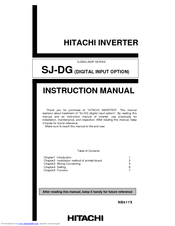 Hitachi SJ-DG Instruction Manual