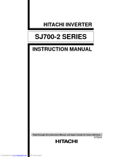 Hitachi SJ700-2 Instruction Manual