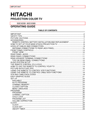 Hitachi 50EX20B Operating Manual