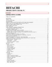 Hitachi 50GX49B Operating Manual