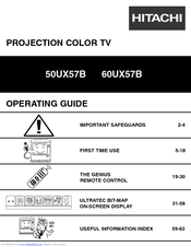 Hitachi 50UX57B Operating Manual